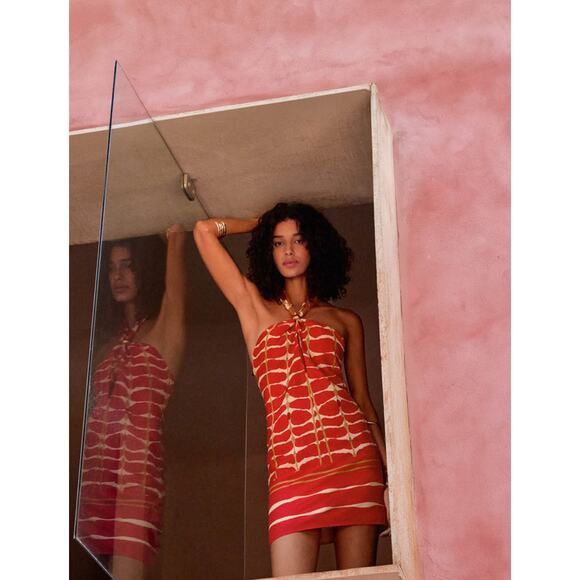 Vix Swimwear Aster Detail Short Dress in Agni - Picture 5 of 12